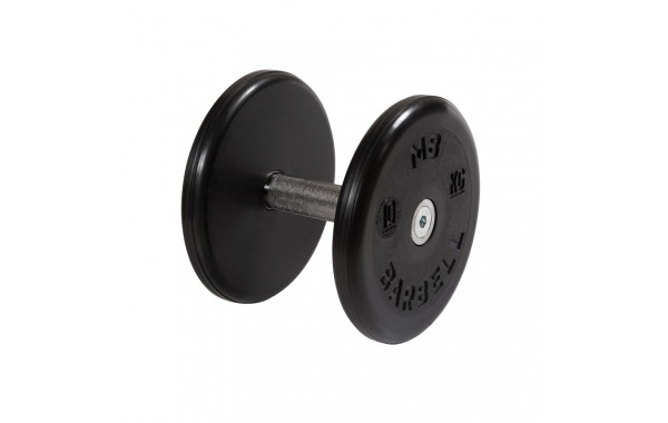 Гантель классик с вращающейся ручкой хром 10 кг MB Barbell MB-FdbEM-B10 600_380