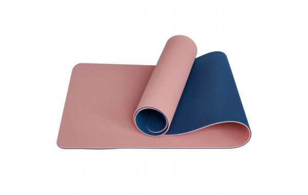 Коврик для йоги 183x61x0,6 см Sportex ТПЕ E33587 розовый\синий 600_380