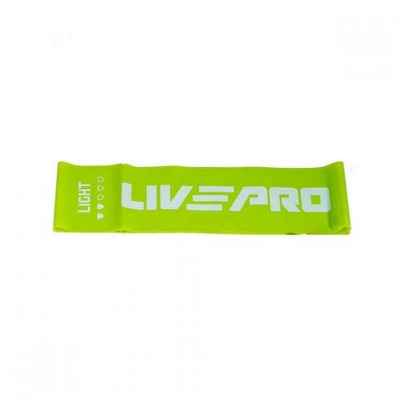 Ленточный амортизатор Live Pro Latex Resistance Band LP8415-L\LI-GN-02 низкое сопротивление, зеленый 800_800