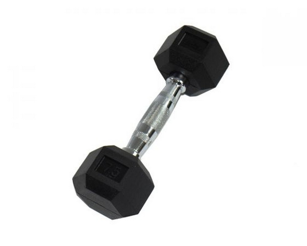 Гантель 25кг Perform Better Rubber Encased Hex Dumbbells 4137-25\BK-25-00 1000_800