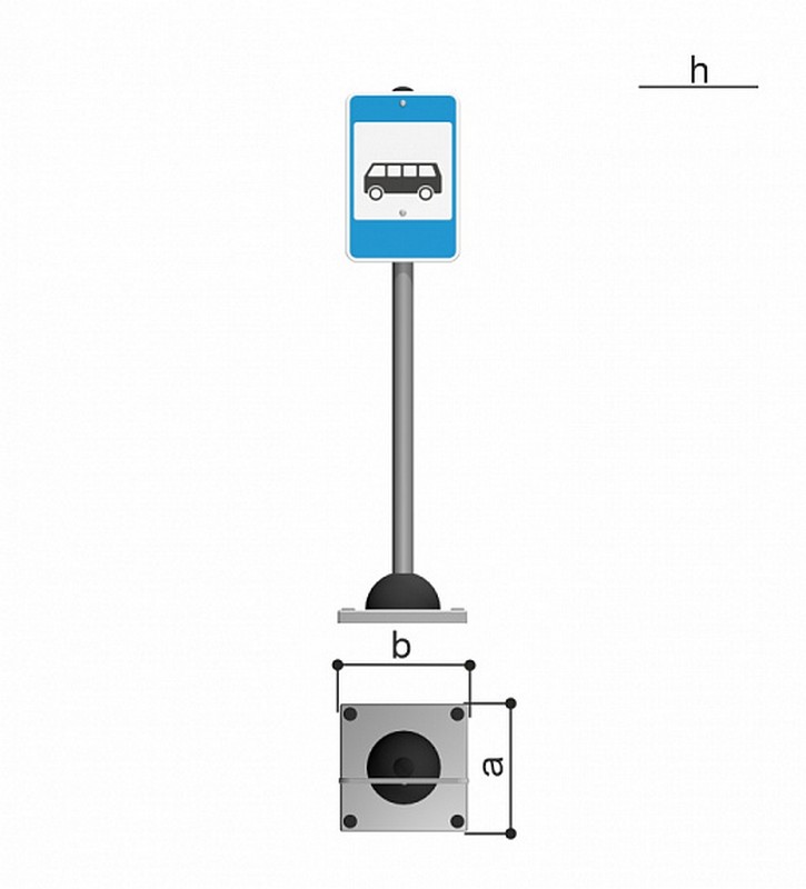 Дорожный знак Место остановки автобуса Romana 057.96.00-02 725_800