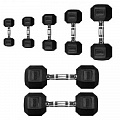 Гантель 25кг Perform Better Rubber Encased Hex Dumbbells 4137-25\BK-25-00 120_120